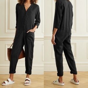 NWT James Perse Linen Jumpsuit Overall in Carbon XS
